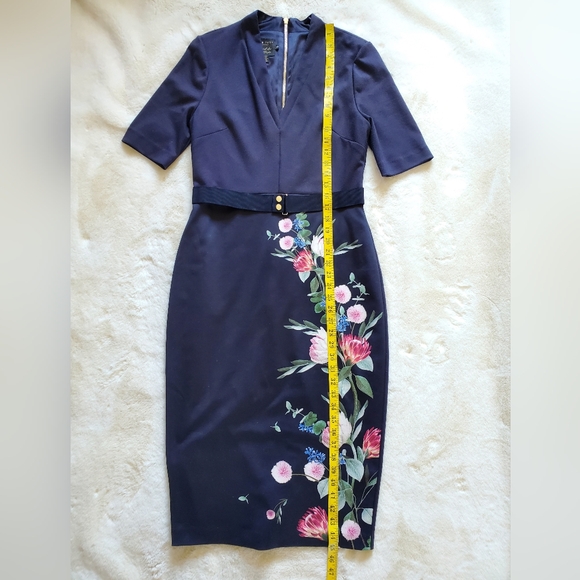 Ted Baker London Norraa Fantasia Shealth Bodycon Dress Size 8 - Picture 6 of 11